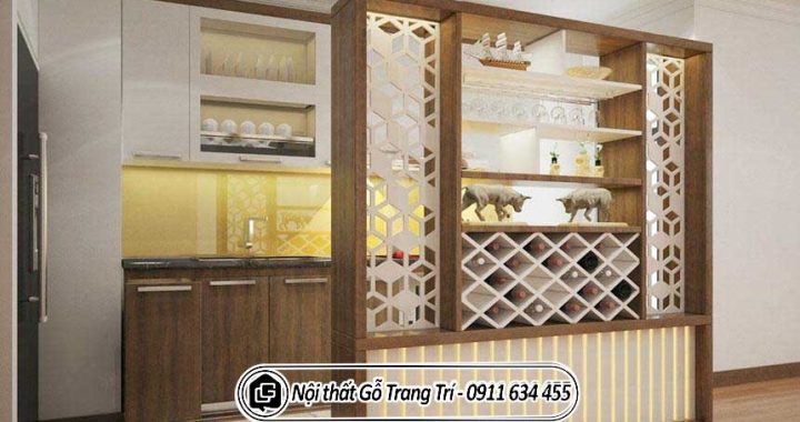 Xu Hướng Thiết Kế Vách Ngăn Tủ Rượu Đẹp Năm Nay