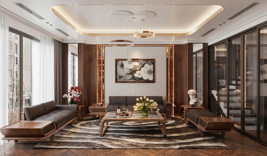 Mua sofa gỗ óc chó tại Nội thất Huy Hoàng